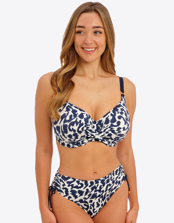 Haut De Bikini Debenhams Bleu Marine Et Blanc - Taille 38FF
