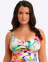 Fantasie Iguazu Falls Twist Front Swimsuit White Multi Print