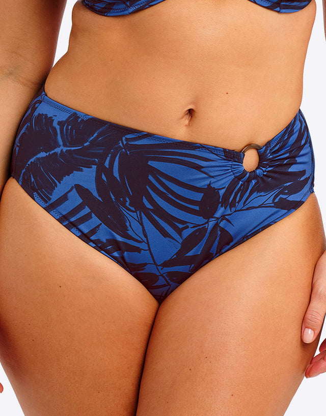 Fantasie Malabar Coast High Waist Bikini Brief Midnight Blue Print
