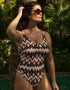 Fantasie Sabana V-Neck Swimsuit Copper Tint Brown
