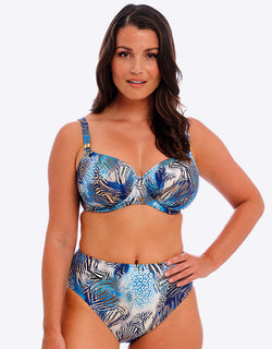 Fantasie Seraya Sands Full Cup Bikini Top Denim Blue Print