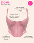 Curvy Kate Storm Scooped Longline Balcony Bra Dusky Rose