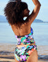 Figleaves Santa Monica Twist Bikini Bottom Black Print