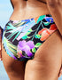 Figleaves Santa Monica Twist Bikini Bottom Black Print