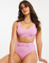 Figleaves Manhattan Crop Bikini Top Pink