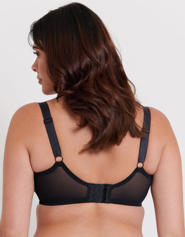 Flirtelle Emilie Deco Full Cup Side Support Bra Black
