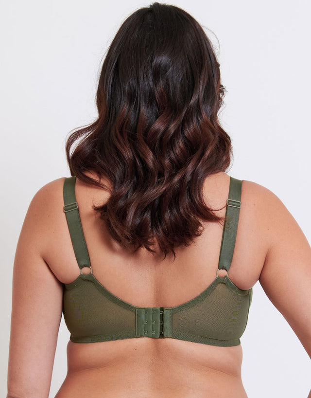 Flirtelle Emilie Deco Full Cup Side Support Bra Dusky Green
