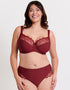Flirtelle Emilie Deco Full Cup Side Support Bra Oxblood