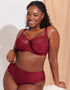 Flirtelle Emilie Deco Full Cup Side Support Bra Oxblood