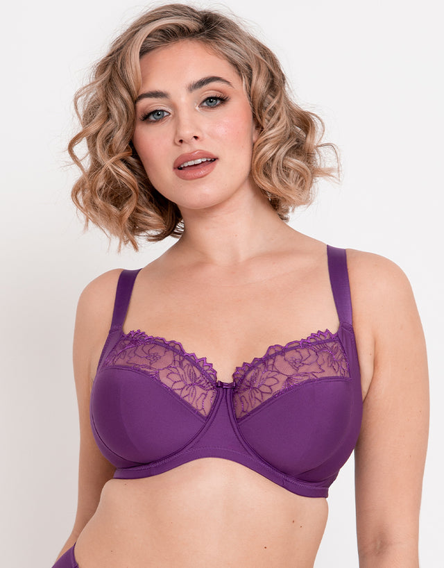 Flirtelle Emilie Full Cup Side Support Bra Purple