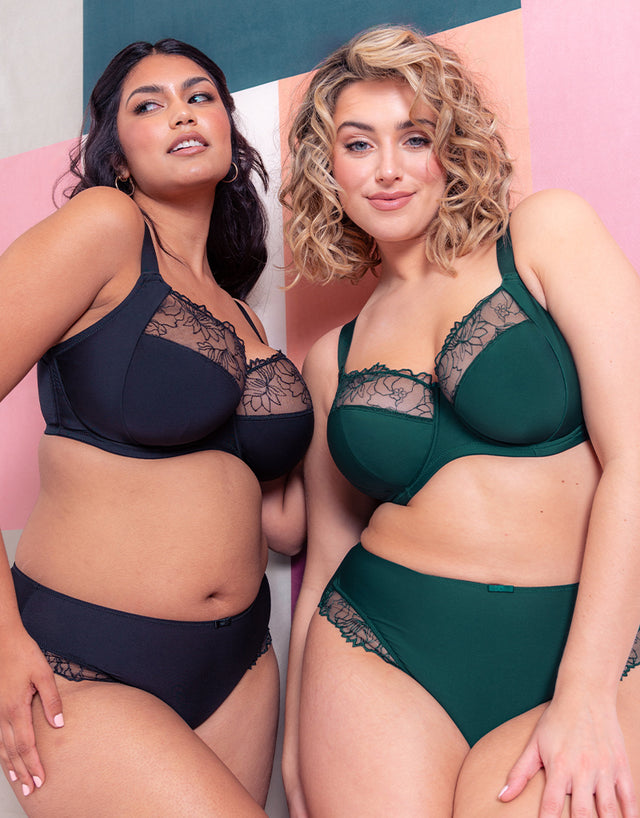 Flirtelle Emilie Full Cup Side Support Bra Spruce Green
