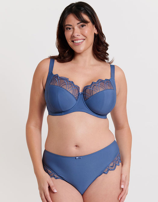 Flirtelle Emilie Deco Full Cup Side Support Bra French Blue