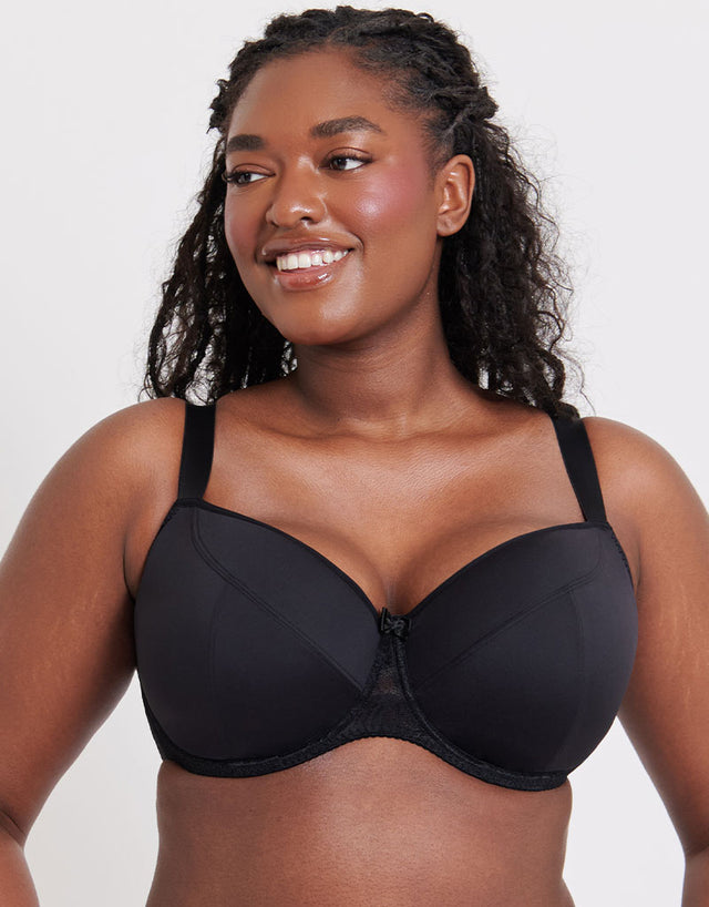 Flirtelle Emma Padded Balcony Bra Black