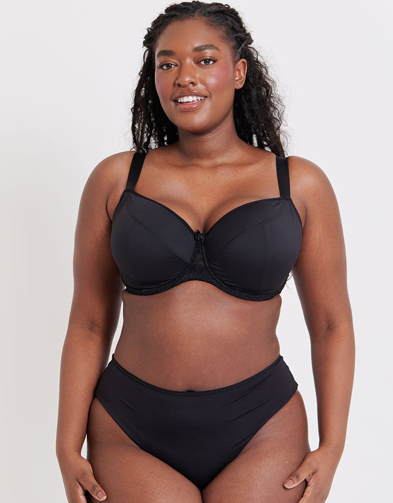 Flirtelle Emma Padded Balconette Bra Black – Brastop UK