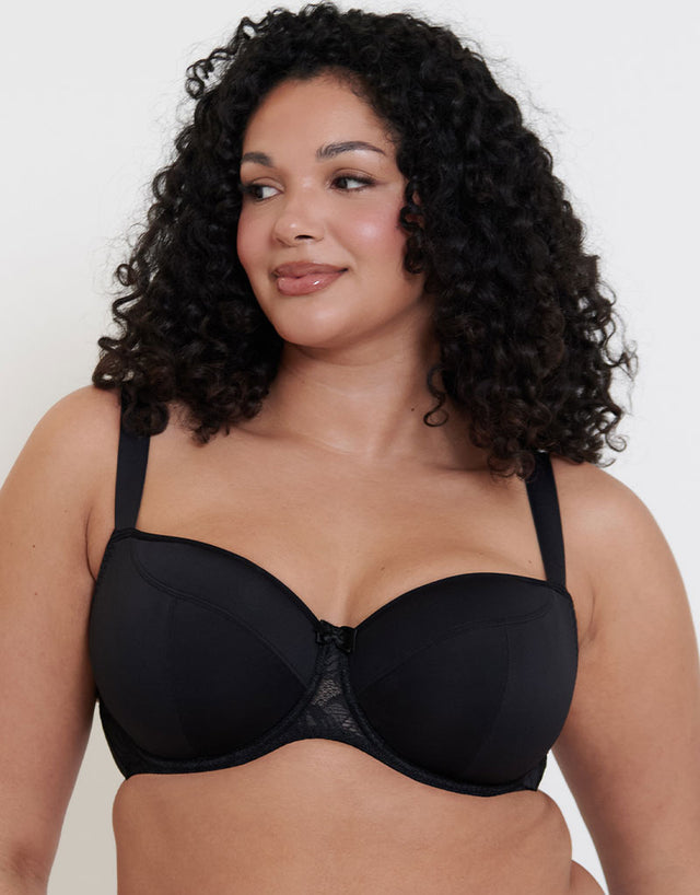 Flirtelle Emma Padded Balcony Bra Black
