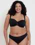 Flirtelle Emma Padded Balcony Bra Black