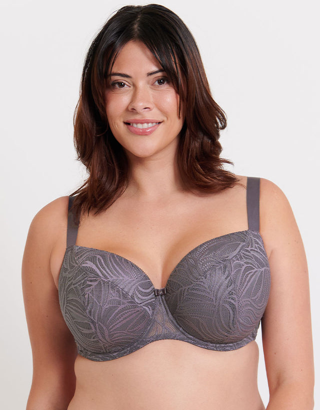 Flirtelle Isla Padded Balcony Bra Twilight Grey