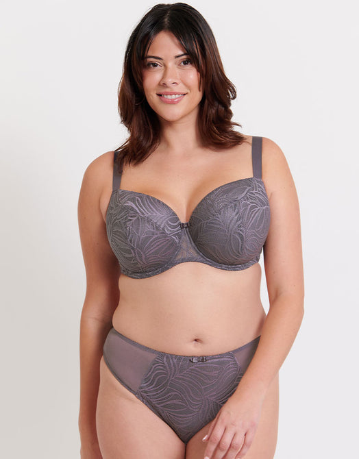 Flirtelle Isla Padded Balcony Bra Twilight Grey