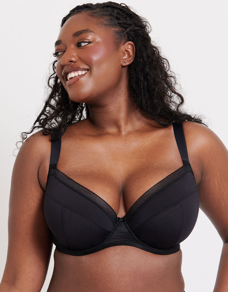 Flirtelle Josie Plunge Bra Black – Brastop UK