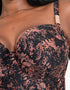 Flirtelle Maya Bay Padded Balcony Tankini Top Black Print