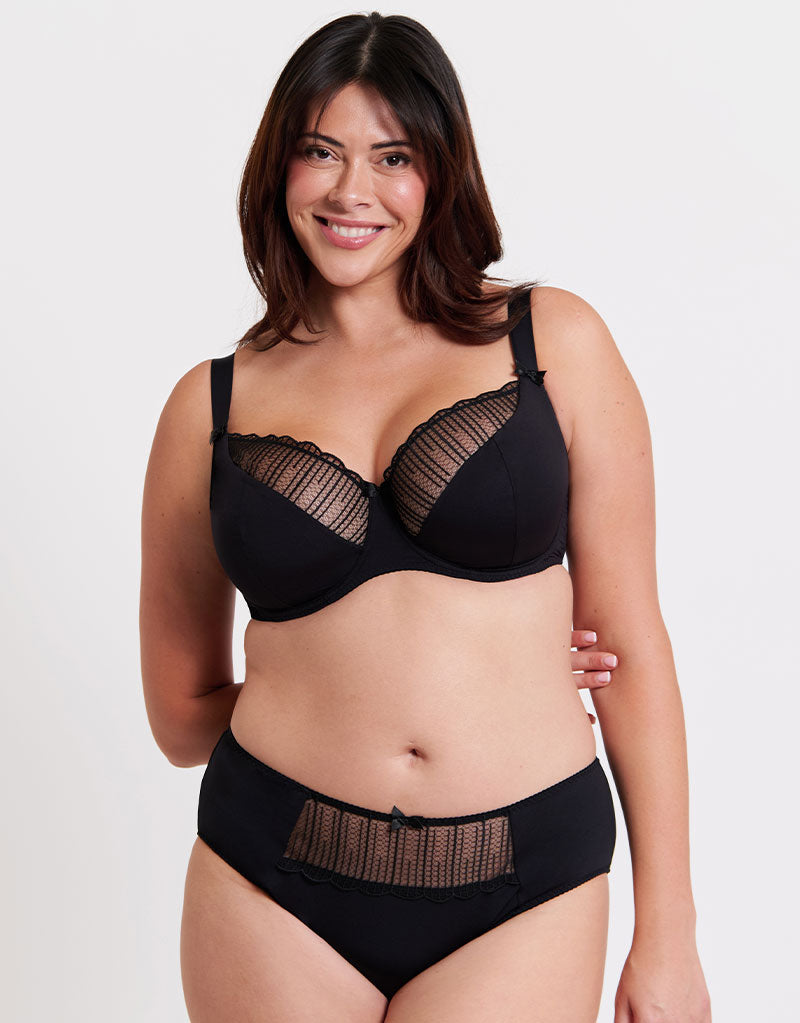 Flirtelle Riley Balcony Bra Black – Brastop UK
