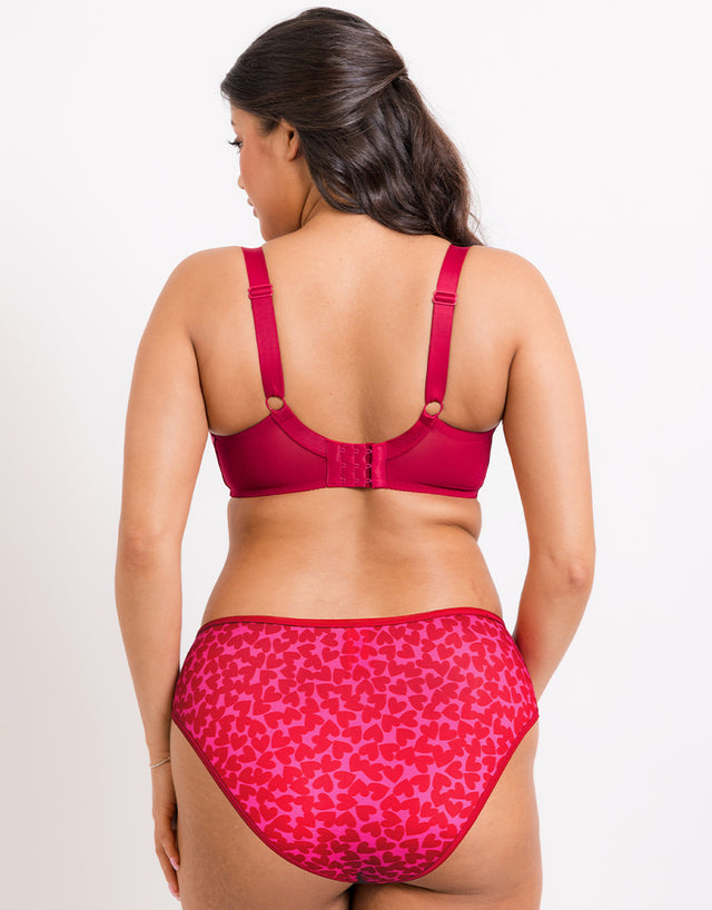 Flirtelle Riley Balcony Bra Red Hearts