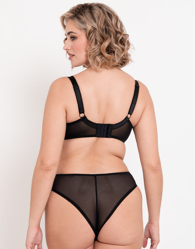 Flirtelle Rosie Balcony Bra Black/Pink
