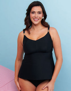 Flirtelle Salento Coast Non-Wired Tankini Top Black