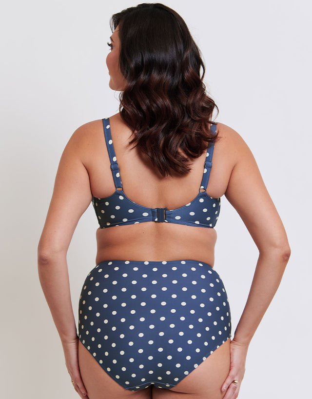 Flirtelle Salento Coast High Waist Bikini Brief Polka Dot Print