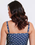 Flirtelle Salento Coast Wired Balcony Tankini Top Polka Dot Print