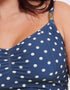 Flirtelle Salento Coast Wired Balcony Tankini Top Polka Dot Print