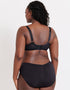 Flirtelle Swirl Balcony Bra Black