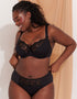 Flirtelle Swirl Balcony Bra Black