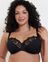 Flirtelle Swirl Balcony Bra Black
