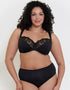 Flirtelle Swirl Balcony Bra Black