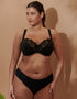 Flirtelle Swirl Balcony Bra Black