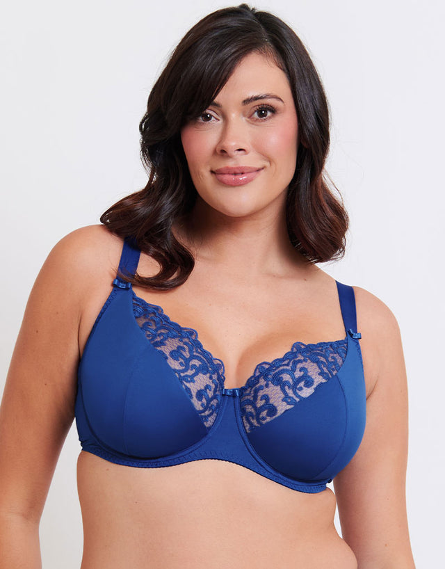 Flirtelle Swirl Balcony Bra Cobalt Blue