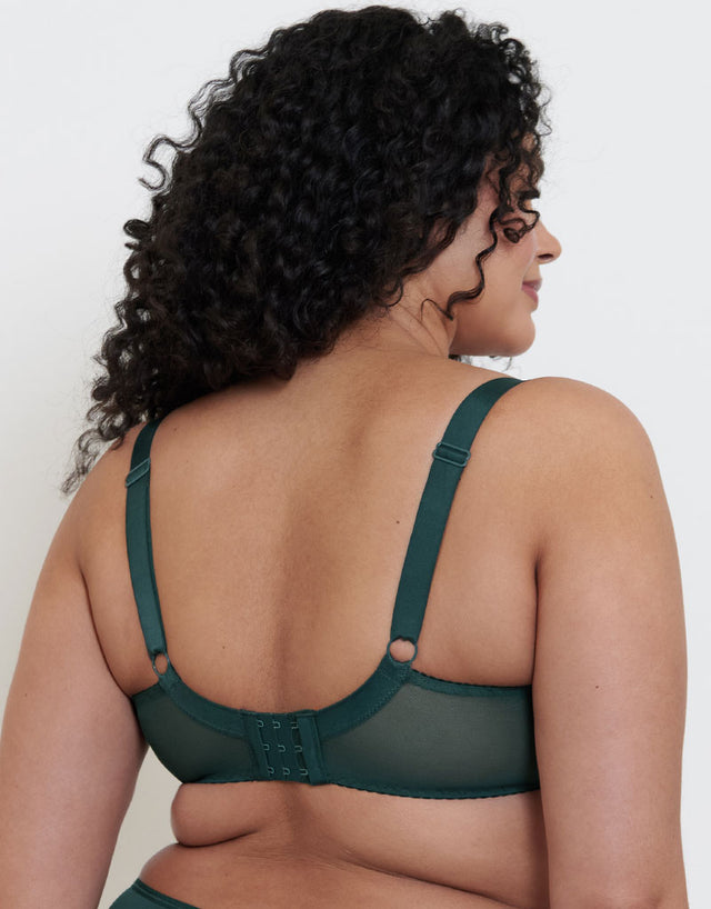 Flirtelle Swirl Balcony Bra Deep Green
