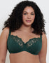 Flirtelle Swirl Balcony Bra Deep Green