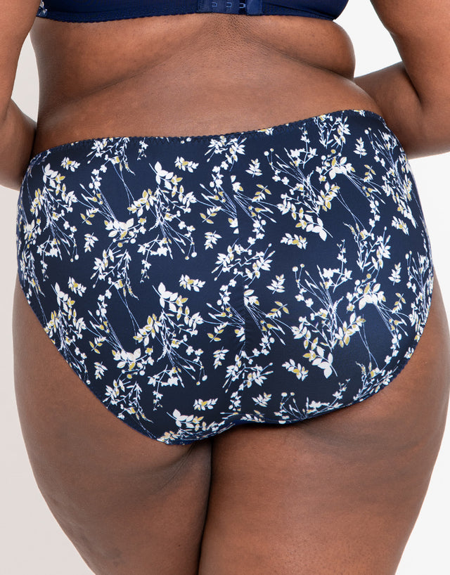 Flirtelle Swirl Brief Navy Print