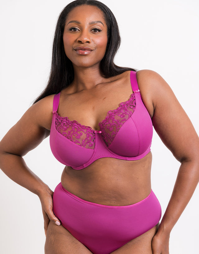 Flirtelle Swirl Balcony Bra Orchid