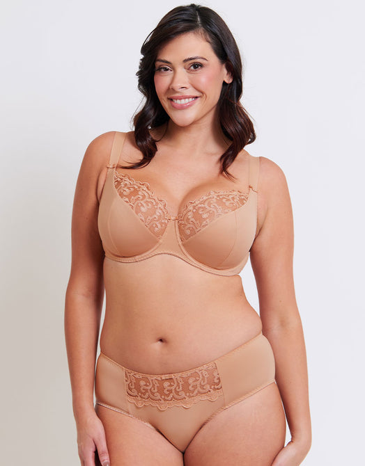Flirtelle Swirl Balcony Bra Soft Beige