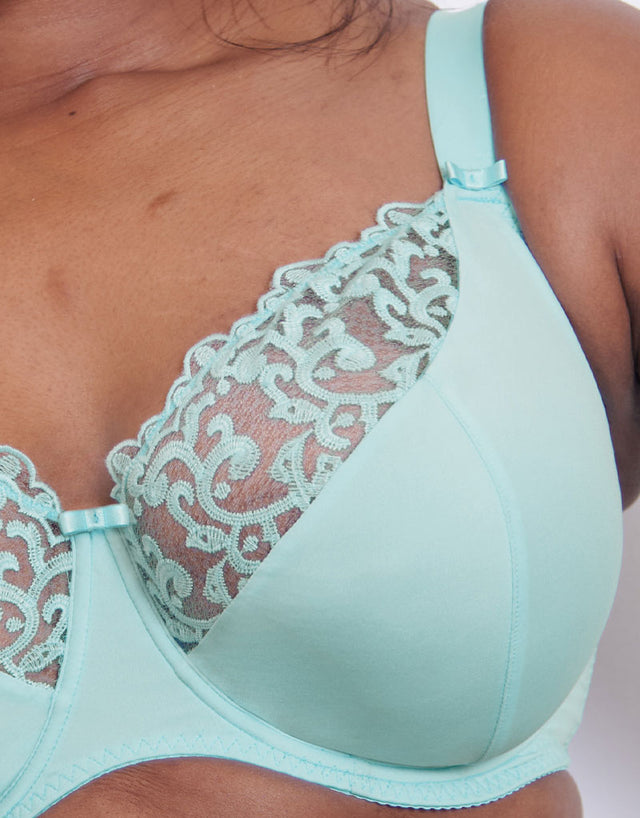 Flirtelle Swirl Balcony Bra Spearmint Blue