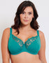 Flirtelle Swirl Balcony Bra Teal Blue