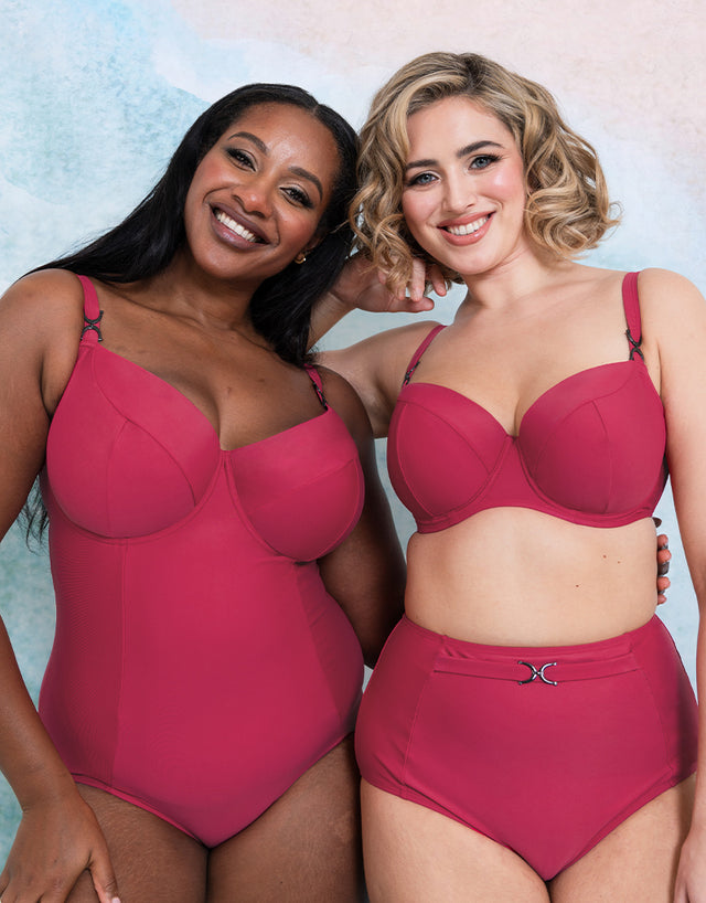 Flirtelle Verona Beach Padded Balcony Bikini Top Crimson
