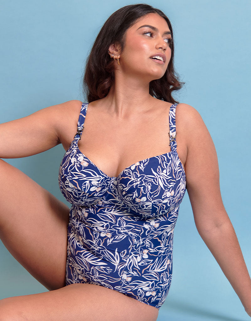 Navy Swimsuit Gossard Swimsuit Flirtelle Verona Beach Balcony