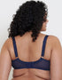 Flirtelle Viola Geo Balcony Bra Navy Blue