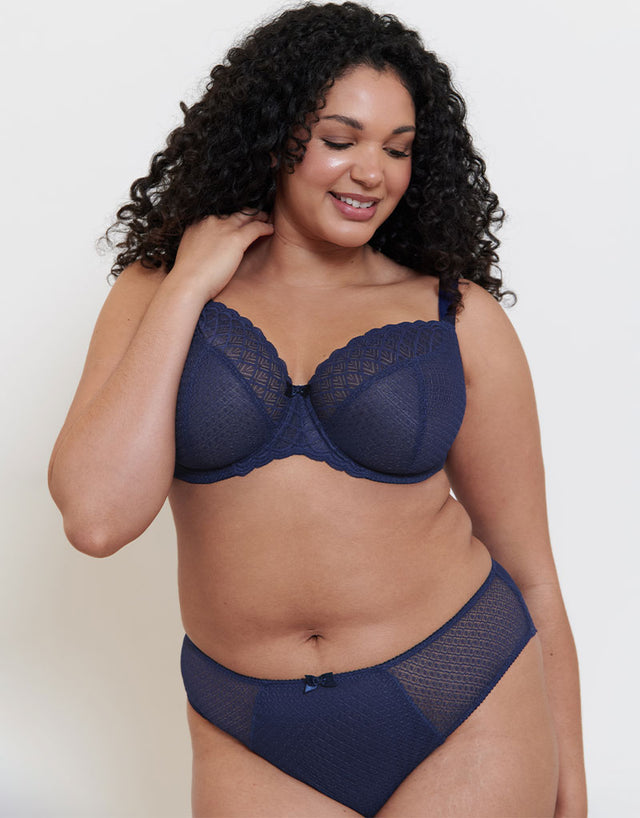Flirtelle Viola Geo Brazilian Brief Navy Blue