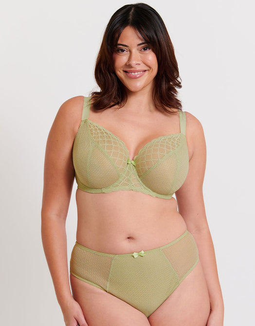 Flirtelle Viola Geo Balcony Bra Soft Sage