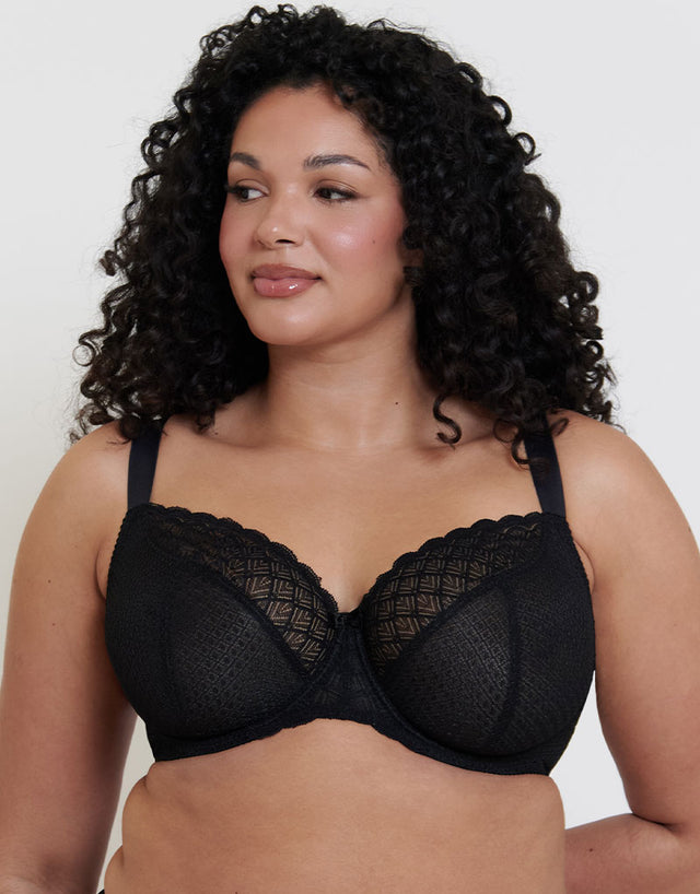 Flirtelle Viola Geo Balcony Bra Black